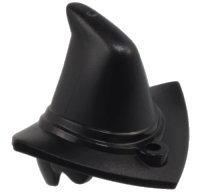 LEGO part Minifigure, Hair Combo, Hair and Witch Hat, Hole for Pin in Front 1706