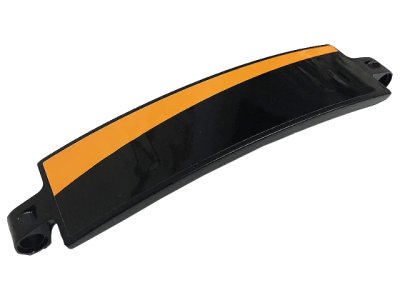 LEGO onderdeel Technic, Panel Curved 3 x 13 with Orange Stripe Pattern Model Left Side (Sticker) - Set 42093 (18944pb020L)