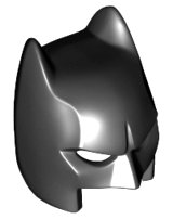 LEGO onderdeel Minifigure, Headgear Mask Batman Cowl (Open Chin) (18987)