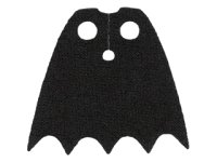 LEGO part Capa Minifigura Paño con Orificios Superiores y Fondo Ondulado 5 Puntas (Batman), Larga, Corte de Cuello Circular - Tela Elástica Esponjosa 19185