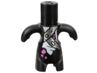LEGO onderdeel Body, Dreamzzz Creature / Dreamling with Silver Straps, Magenta Spots, and Torn White Skirt Pattern 1993pb03