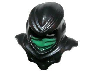 LEGO onderdeel Minifigure, Headgear Ninjago Wrap with Jagged Shoulders with Green Face Mask Pattern (20565pb01)