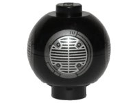 LEGO part Brick, Round 2 x 2 Sphere with Stud / Robot Body with BB-9E Droid Pattern 20953pb02