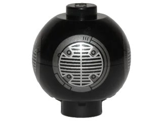 LEGO onderdeel Brick, Round 2 x 2 Sphere with Stud / Robot Body with BB-9E Droid Pattern (20953pb02)
