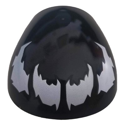 LEGO part Armadura de Figura Grande, Redonda, Lisa con Patrón de 4 Ojos Blancos Grandes (Venom) (21560pb10)