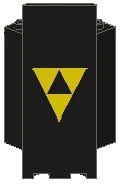 LEGO part Panel 3 x 3 x 6 Corner Wall with Blacktron I Logo Pattern 2345p44