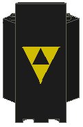 LEGO onderdeel Panel 3 x 3 x 6 Corner Wall with Blacktron I Logo Pattern (2345p44)