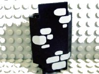 LEGO part Panel 3 x 3 x 6 Corner Wall with Scattered Stones Light Gray Pattern 2345pb06