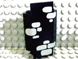LEGO onderdeel Panel 3 x 3 x 6 Corner Wall with Scattered Stones Light Gray Pattern (2345pb06)