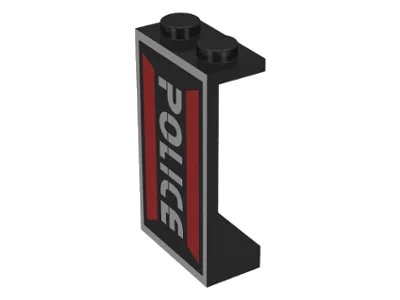 LEGO onderdeel Panel 1 x 2 x 3 - Solid Studs with Space Police I Logo Pattern Model Right Side (2362apb04R)