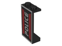 LEGO onderdeel Panel 1 x 2 x 3 - Solid Studs with Space Police I Logo Pattern Model Left Side 2362apb04l
