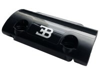 LEGO part Technic, Panel Curved 7 x 3 with 2 Pin Holes through Panel Surface with Silver Bugatti Logo Pattern (Sticker) - Set 42083 24119pb010