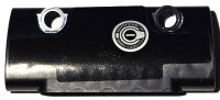 LEGO part Technic, Panel Curved 7 x 3 with 2 Pin Holes through Panel Surface with Silver Fuel Filler Cap Pattern (Sticker) - Set 42111 24119pb028