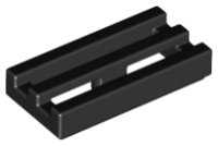 LEGO part Carreau, Modifié 1 x 2 Grille avec Rainure / Lèvre Inférieure 2412b