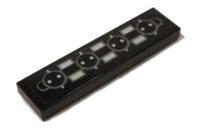 LEGO onderdeel Tile 1 x 4 with Gray Circles and Rectangles Pattern (Sticker) - Set 5973 2431pb0151