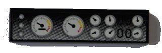 LEGO onderdeel Tile 1 x 4 with 8 Gauges and Buttons Pattern (Sticker) - Set 8421 (2431pb0481)