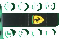 LEGO part Carreau 1 x 4 avec motif Logo Ferrari (Autocollant) - Set 2556 2431pb0506
