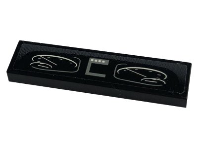 LEGO part Tile 1 x 4 with Car Dashboard with Speedometer, Tachometer and Gauges Pattern (Sticker) - Set 42129 (2431pb0782)