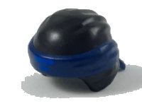 LEGO part Minifigure, Headgear Ninjago Wrap Type 3 with Molded Dark Blue Bandana and Knot and Printed Blue Lines Symbol Pattern 24496pb06