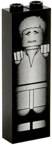 LEGO onderdeel Brick 1 x 2 x 5 with Han Solo in Carbonite Pattern (2454ps5)