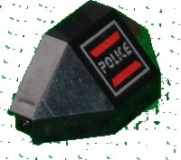 LEGO part Panel 3 x 3 x 6 Corner Convex with Space Police I Logo Pattern Model Left Side 2468pb02