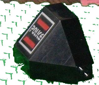 LEGO onderdeel Panel 3 x 3 x 6 Corner Convex with Space Police I Logo Pattern Model Right Side (2468pb03)