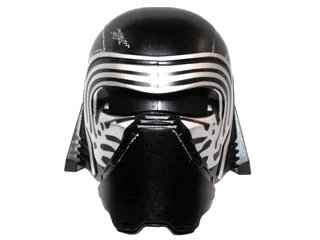 LEGO onderdeel Large Figure Head Modified SW Kylo Ren Pattern (24899pb01)