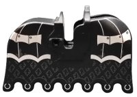 LEGO part Horse Barding, Ruffled Edge with Silver Armor and Fleur-de-lis Pattern 2490pb11