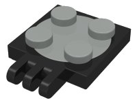 LEGO part Plateau Tournant 2 x 2 Plaque avec Charnière avec 3 Doigts avec Sommet Gris Clair (251 / 3679) 251c01