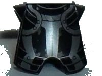 LEGO part Minifigure Armor Breastplate with Leg Protection, Kingdoms Silver Pattern 2587pb27