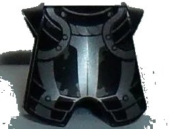 LEGO onderdeel Minifigure Armor Breastplate with Leg Protection, Kingdoms Silver Pattern (2587pb27)