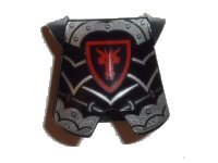 LEGO part Minifigure Armor Breastplate with Leg Protection, Dragon Head Pattern 2587pb33