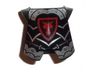 LEGO onderdeel Minifigure Armor Breastplate with Leg Protection, Dragon Head Pattern (2587pb33)