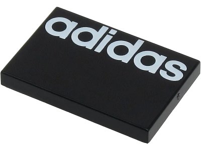 LEGO onderdeel Tile 2 x 3 with White 'adidas' Pattern (26603pb180)