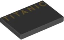 LEGO onderdeel Tile 2 x 3 with 'TITANIC' Pattern (26603pb204)