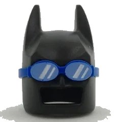 LEGO onderdeel Minifigure, Headgear Mask Batman Cowl (Angular Ears, Pronounced Brow) with Blue Goggles Pattern (27161pb01)