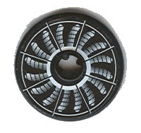 LEGO onderdeel Technic, Disk 3 x 3 with Fan Blade Black and White In-Motion Pattern (Sticker) - Set 8653 2723pb023