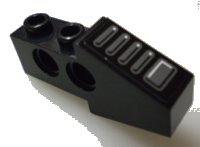LEGO part Technic Schräge 4 x 1 x 1 2/3 con Patrón de Placa de Tracción Gris Oscuro (Adhesivo) - Juego 8215 2743pb01