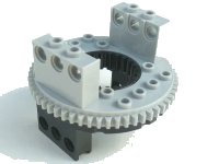 LEGO part Technic Turntable 56 Tooth Extended Arms with Light Bluish Gray Top (2856 / 2855) 2856c03