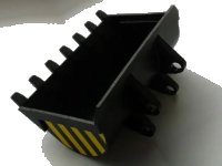 LEGO onderdeel Technic Digger Bucket 8 x 10 with Black and Yellow Danger Stripes Pattern on Both Sides (Stickers) - Set 8283 2951pb03