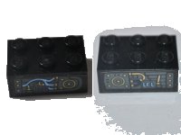 LEGO onderdeel Steen 2 x 3 met Draden, '1607' en 'LCL' Patroon aan Beide Zijden (Stickers) - Set 70622 3002pb40