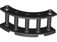 LEGO part Zaun 4 x 4 x 2 Viertelkreis mit Spindeln und 2 Noppen 30056