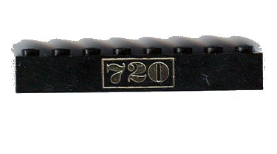 LEGO onderdeel Brick 1 x 8 with Gold '720' Pattern (3008px18)