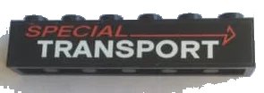 LEGO onderdeel Brick 1 x 6 with 'SPECIAL TRANSPORT' Pattern (Sticker) - Set 60183 (3009pb234)