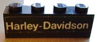 LEGO part Brick 1 x 4 with 'Harley-Davidson' Pattern (Sticker) - Set 394 3010pb004