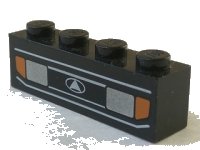 LEGO part Stein 1 x 4 with Car Headlights and Blinkers Pattern 3010px1