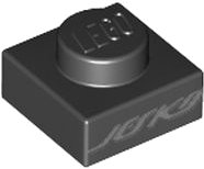 LEGO part Plate 1 x 1 with Jesko Logo Pattern (3024pb015)