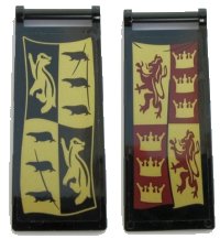 LEGO part Flag 7 x 3 with Bar Handle with HP Hufflepuff Banner / Gryffindor Banner Pattern (Stickers) - Set 75954 30292pb038