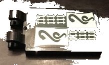 LEGO part Baldosa, Modificada 2 x 3 con 2 Clips con Patrón de Bandera de Slytherin (Pegatina) - Set 71043 (30350bpb091)