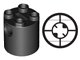 LEGO part Brick, Round 2 x 2 x 2 Robot Body - con Bottom Axle Holder x Shape + Orientation 30361c